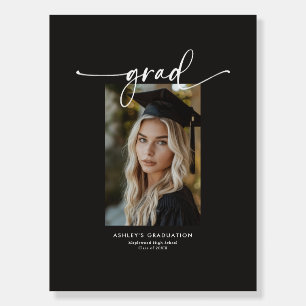 Black Photo Graduation Guest Signature Foam Board