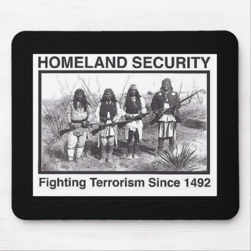 Black Photo Indian Homeland Security Mouse Pad
