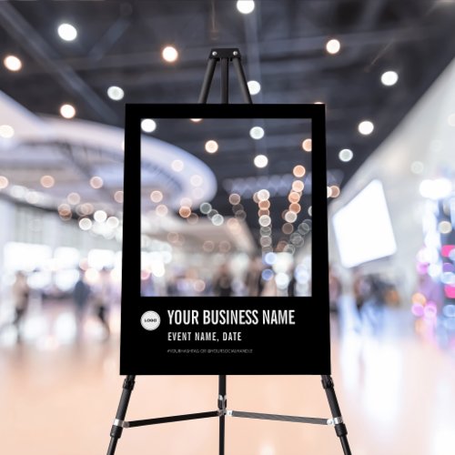 Black Photo Selfie Frame Events Business Logo Foam Board