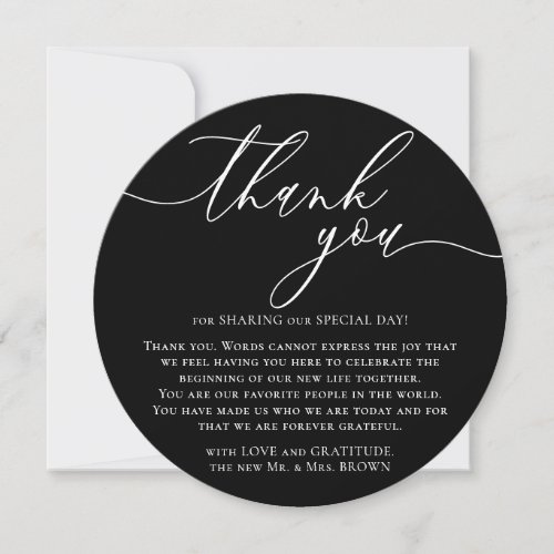Black Photo Special Day Celebration Thank You Holiday Card
