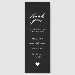 Black Photo Strip Wedding Thank You Bookmarks