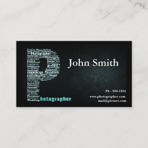 Black Photographer business card