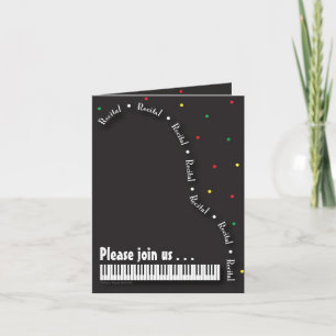 Black Piano Recital Invitation