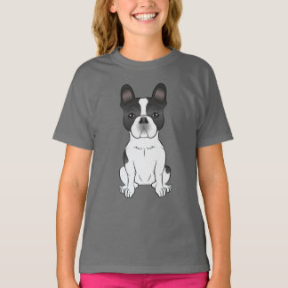 Black Piebald French Bulldog / Frenchie Cute Dog T-Shirt