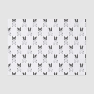 Black Piebald French Bulldog / Frenchie Pattern Tissue Paper