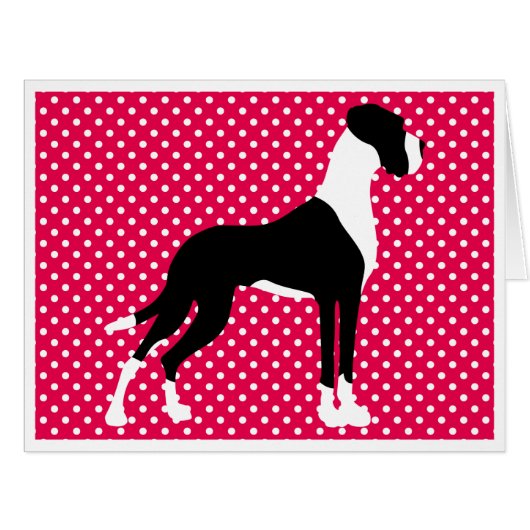 Black Piebald Great Dane (Front Horizontal)