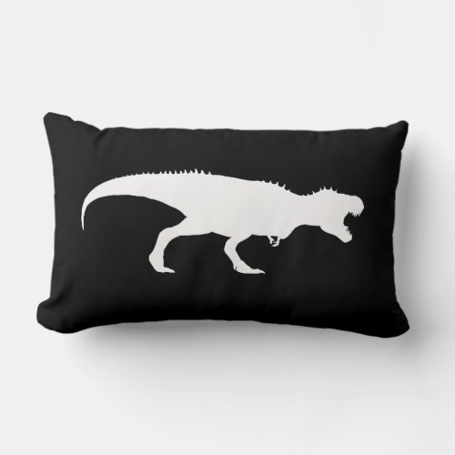 Black Pillow with T_Rex Silhouette