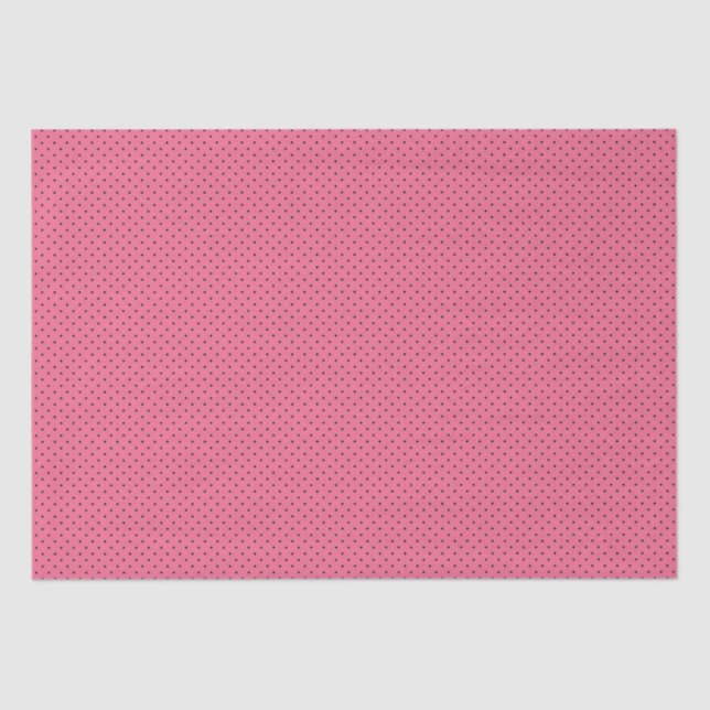 Black Pin Dots On Pink Tissue Paper (Front)