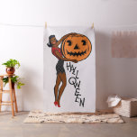 black pin up halloween fabric