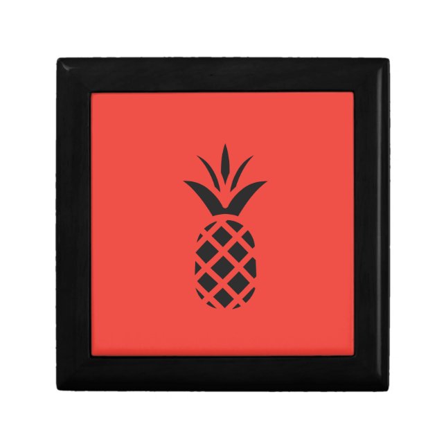 Black Pine Apple in Red Keepsake Box (Front)