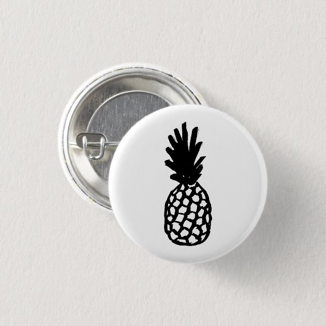 Black Pineapple Button (Front & Back)