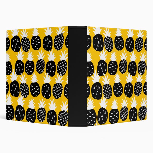 Black pineapples 3 ring binder (Background)