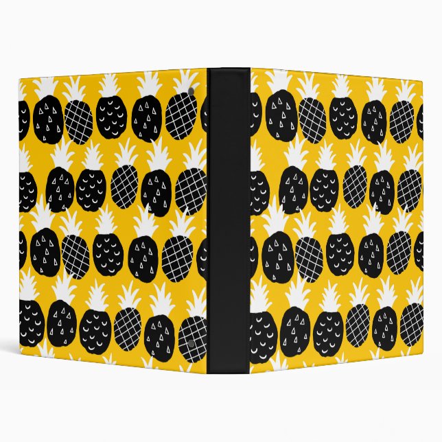 Black pineapples 3 ring binder (Background)
