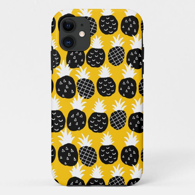 Black pineapples Case-Mate iPhone case (Back)