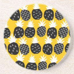 Black pineapples coaster