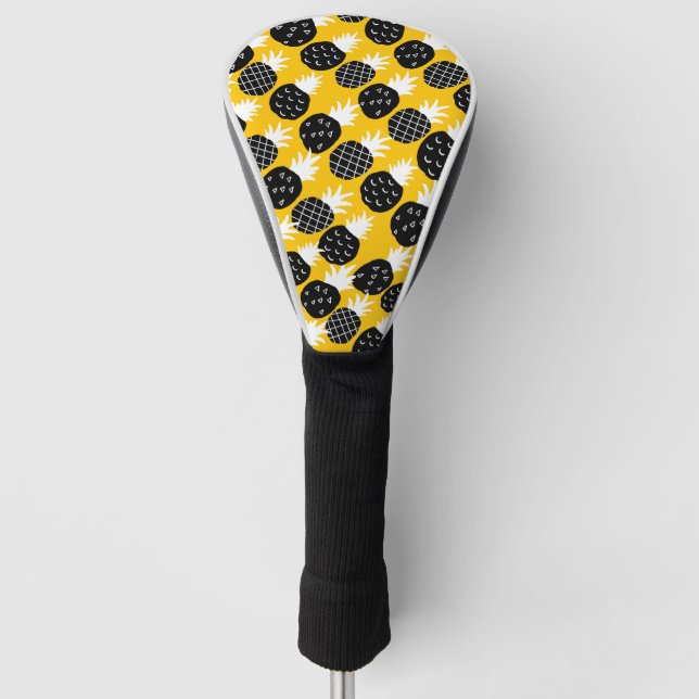 Black pineapples golf head cover (Front)