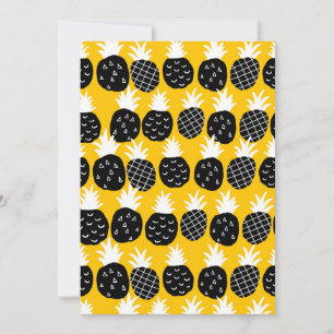 Black pineapples invitation