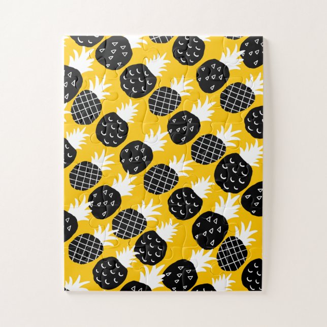 Black pineapples jigsaw puzzle (Vertical)