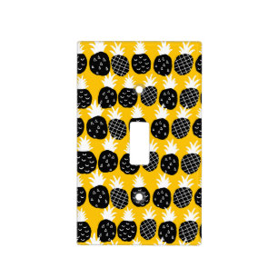 Black pineapples light switch cover