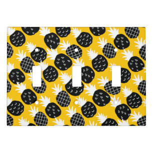 Black pineapples light switch cover