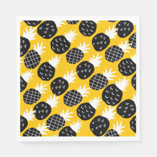 Black pineapples napkins