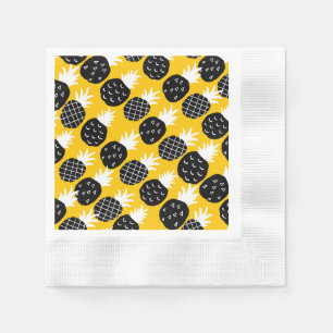 Black pineapples napkins