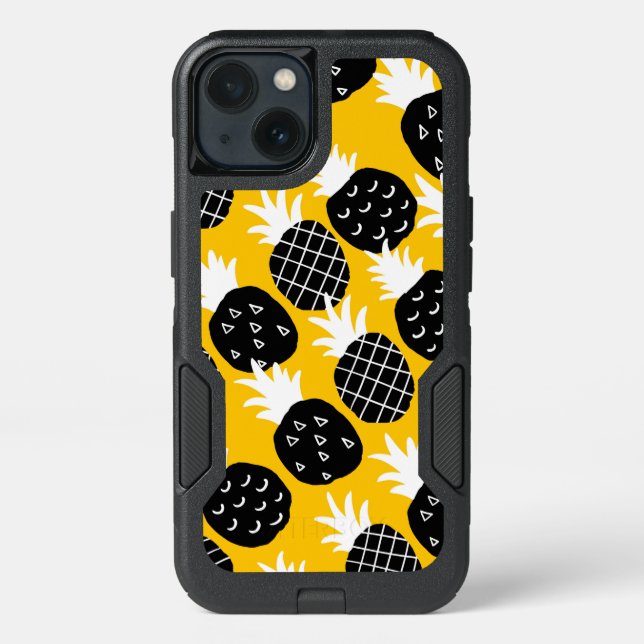 Black pineapples otterbox iPhone case (Back)