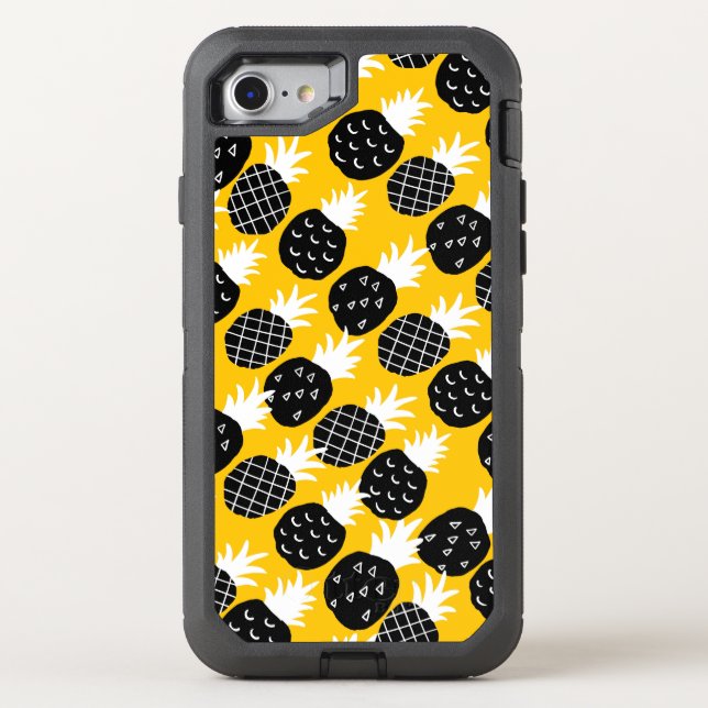 Black pineapples otterbox iPhone case (Back)