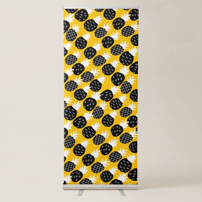 Black pineapples retractable banner (Front)