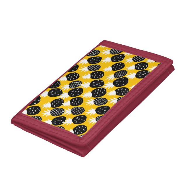 Black pineapples tri-fold wallet (Bottom)