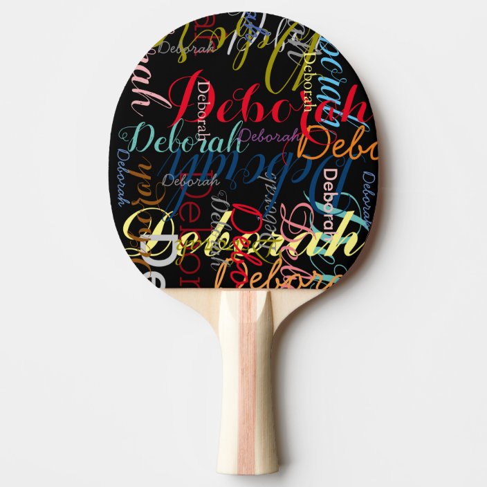 black ping pong paddle