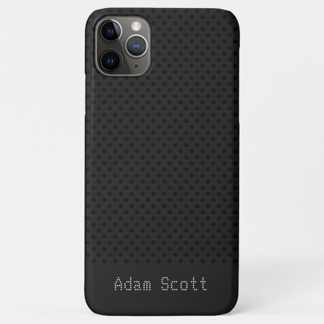 Black Pinhole Carbon Fiber Graphite Polymer Case-Mate iPhone Case (Back)