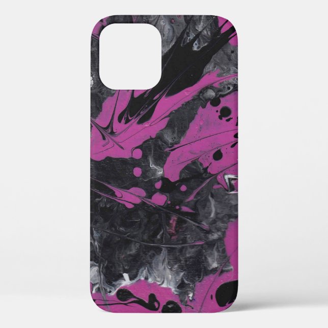 Black pink abstract shell. Case-Mate iPhone case (Back)