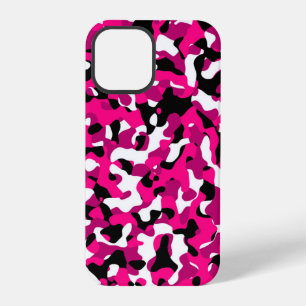 black pink and white camo iPhone 12 pro case
