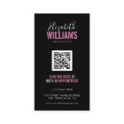 Black Pink Beauty Salon QR Code Loyalty &
