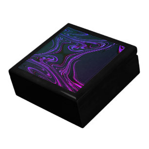 Black Pink Blue Green Wooden Jewelry Keepsake Box