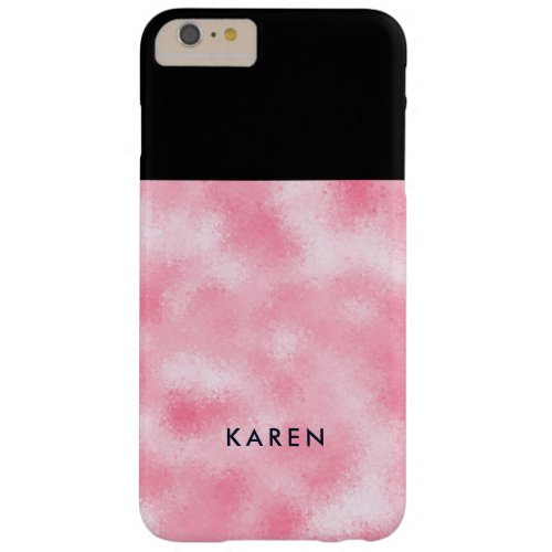 Black  Pink Bokeh Faux Glitter Geometric Design 2 Barely There iPhone 6 Plus Case