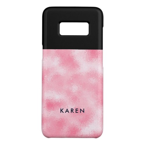 Black  Pink Bokeh Faux Glitter Geometric Design Case_Mate Samsung Galaxy S8 Case