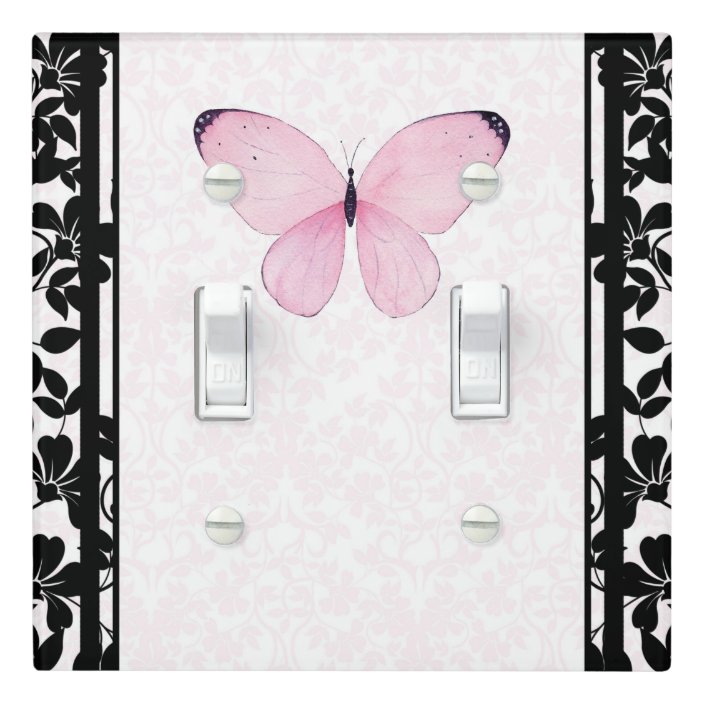 Black Pink Butterfly Floral Girls Bedroom Light Switch Cover Zazzle Com Your pink butterfly stock images are ready. zazzle