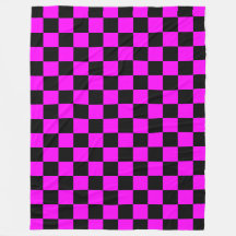 Black + Pink Check Checkered Checkerboard Pattern