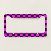 Black + Pink Check Checkered Checkerboard Pattern