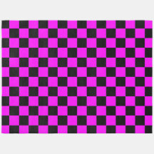 Black + Pink Check Checkered Checkerboard Pattern