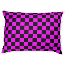 Black + Pink Check Checkered Checkerboard Pattern