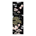 Black Pink Cherry Blossom Elegant Floral Pattern