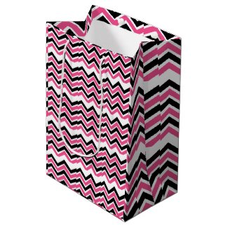 Black Pink Chevron Stripe Geometric Pattern