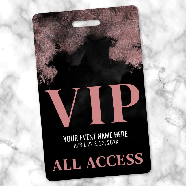 Black Pink Custom Event VIP Badge (Black Pink Event VIP Badge)