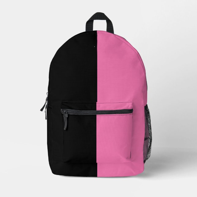 Black Pink CUSTOMIZABLE Backpack (Front)