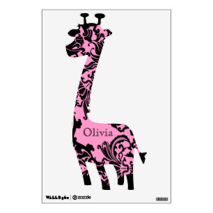 Black Pink Damask Horse Wall Decal Under the Sea