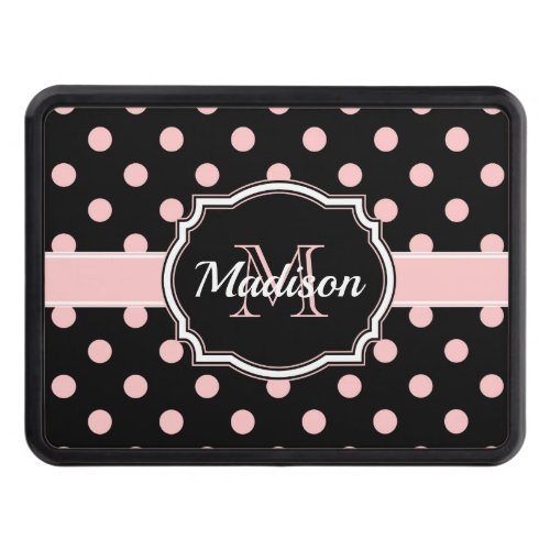 Black  Pink Dots Hitch Cover