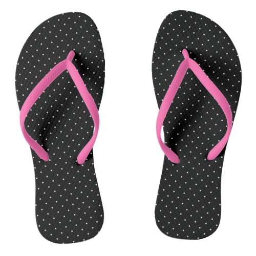 Black Pink dotted elegant Pair of Flip Flops